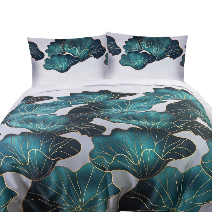 Elegancka pościel satynowa z bawełny 140x200 cm + poszewka 70x80 cm