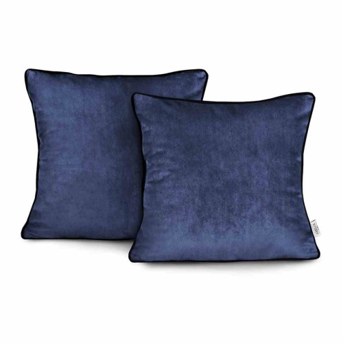 Dekoracyjna poszewka na poduszkę VELVET kolor indygo 45x45 cm, 2szt.