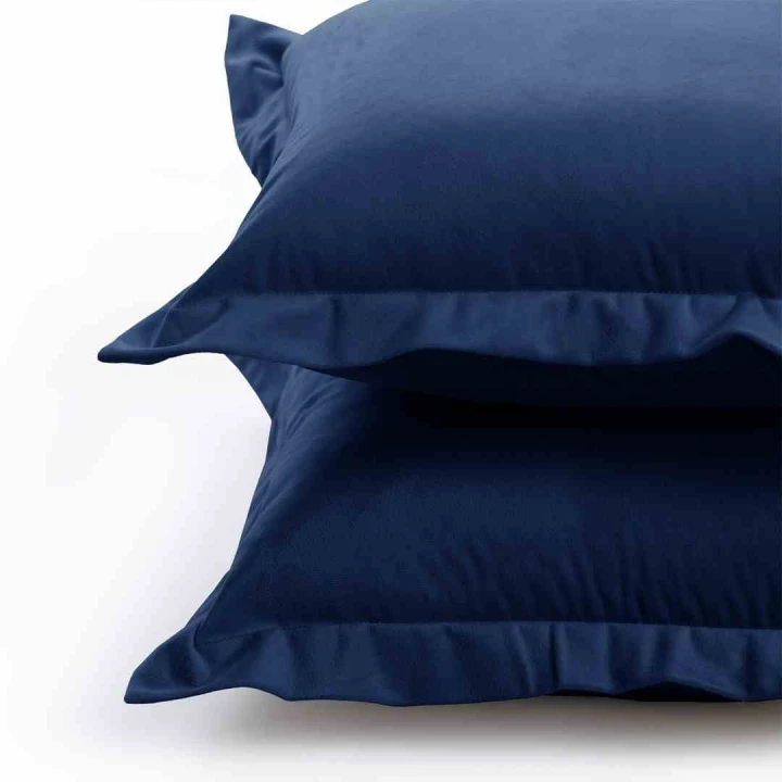 Poszewka dekoracyjna VELVET w kolorze indygo 45x45, zestaw 2 sztuki