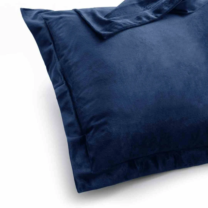 Poszewka dekoracyjna VELVET w kolorze indygo 45x45, zestaw 2 sztuki