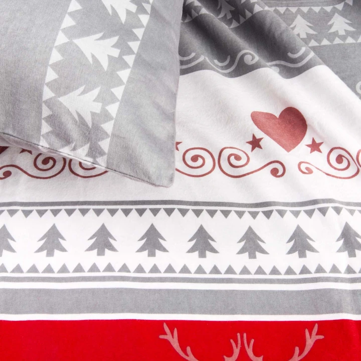 Komplet pościeli flanelowej FLANELOVE 220x200 cm z zamkiem błyskawicznym