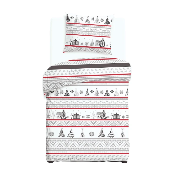 Pościel flanelowa FLANELOVE 140x200 + 1 poszewka 70x80, 100% bawełna, zamek błyskawiczny