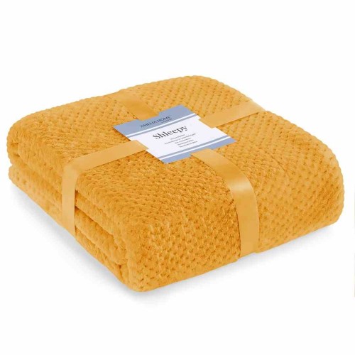 Koc Shleepy Pomarańczowy Tłoczony żakardowo Nowoczesny 130x180 AmeliaHome
