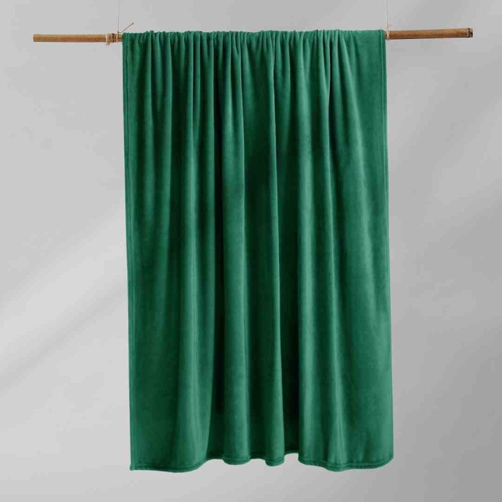 Koc DecoKing w kolorze butelkowej zieleni, rozmiar 70x150 cm