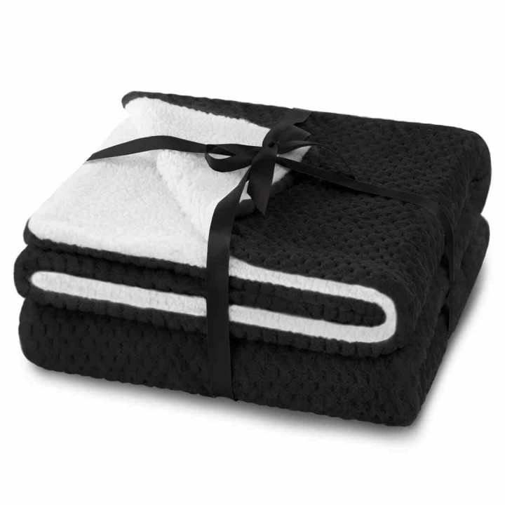 AmeliaHome - Koc SHLEEPY kolor czarny - 170x210 cm.