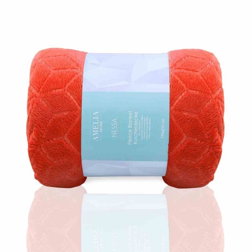 AmeliaHome - Koc NESSA RED - 220x240 cm.