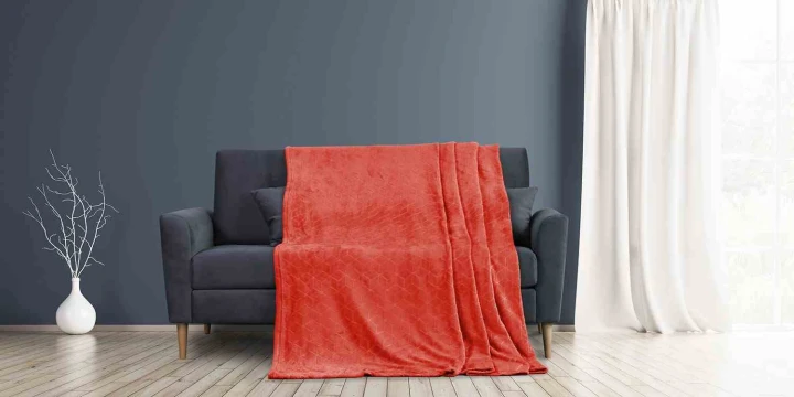 AmeliaHome - Koc NESSA RED - 220x240 cm.