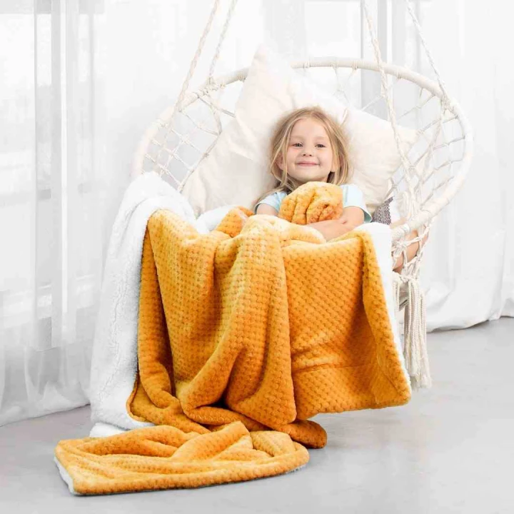 AmeliaHome - Koc SHLEEPY pomarańczowy - 220x240 cm.