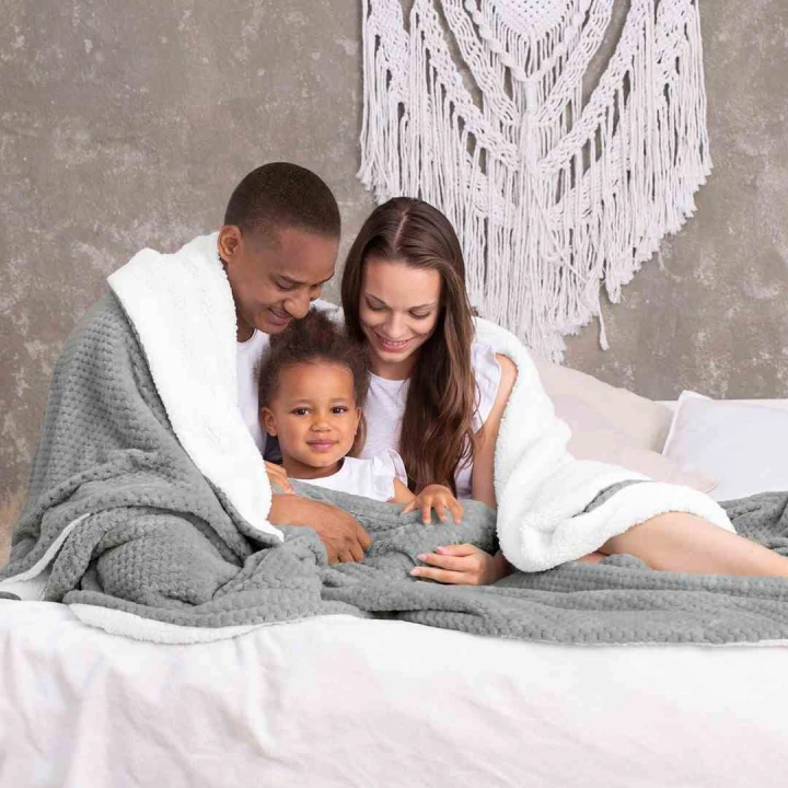 AmeliaHome - Koc SHLEEPY szary - 220x240 cm.