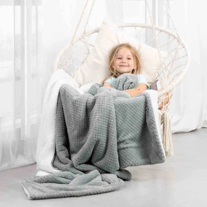 AmeliaHome - Koc SHLEEPY szary - 220x240 cm.