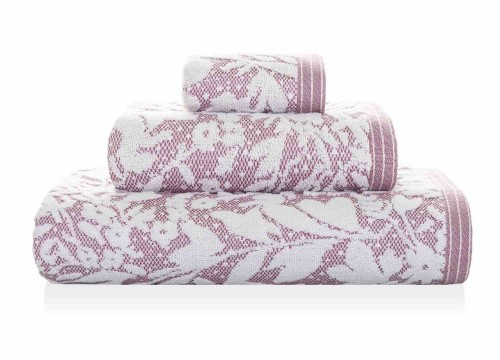 Zestaw ręczników MATISS w kolorze pudrowego różu 70x140, 50x100 oraz 30x50 cm, 100% bawełna, Sorema