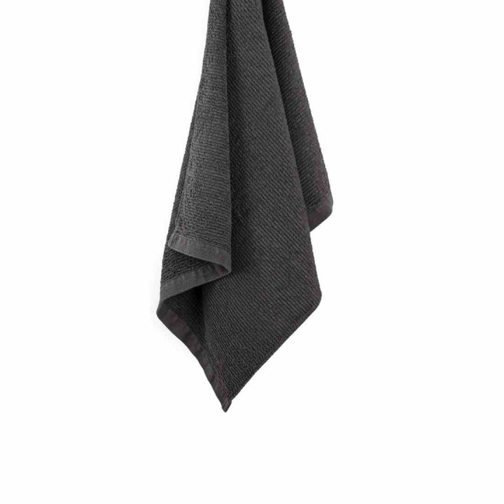 Zestaw ręczników RIBBON w kolorze grafitowym - 70x140 cm, 50x100 cm, 30x50 cm - Sorema, 100% bawełna, Oeko-Tex Standard 100