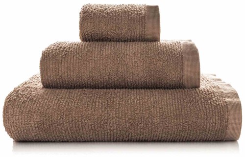 Komplet ręczników RIBBON w kolorze brązowym: 70x140 cm, 50x100 cm, 30x50 cm, 100% bawełna, Oeko-Tex Standard 100, Sorema