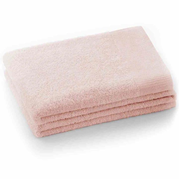 Ręcznik Amari w Pudrowym Różu - 50x100 cm, 100% Bawełna, Klasyczny Styl, Oeko-Tex Standard 100, 450 g/m²