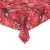 Obrus świąteczny czerwony plamoodporny w białe śnieżynki