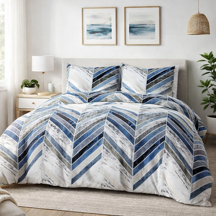 Pościel bawełniana COTTONLOVE 160x200 z zamkiem 71492/1 – komplet 100% bawełna (160x200 + 2x70x80)