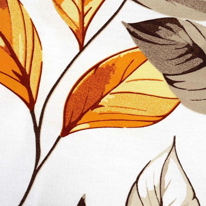 Pościel satynowa bawełniana EXCLUSIVE LEAVES 160x200 + 2×70x80 cm - zamek, 100% bawełna