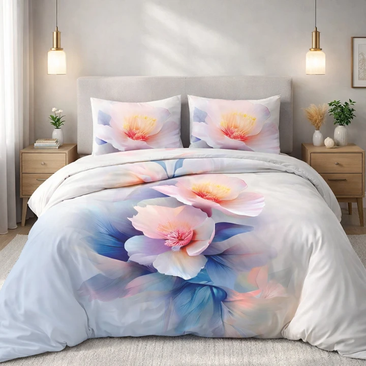 Pościel satynowa bawełniana SATYNLOVE PREMIUM 160x200 + 2x70x80 cm z zamkiem, 200TC, OEKO-TEX