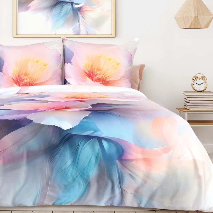 Pościel satynowa bawełniana SATYNLOVE PREMIUM 160x200 + 2x70x80 cm z zamkiem, 200TC, OEKO-TEX