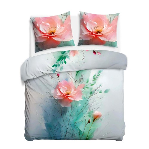 Pościel satyna bawełniana SATYNLOVE PREMIUM 160x200 + 2x70x80 cm. zamek kryty, OEKO-TEX, 100% bawełna, 200TC