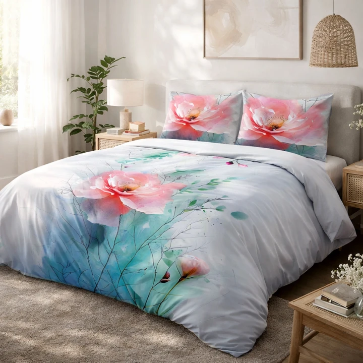 Pościel satyna bawełniana SATYNLOVE PREMIUM 160x200 + 2x70x80 cm. zamek kryty, OEKO-TEX, 100% bawełna, 200TC