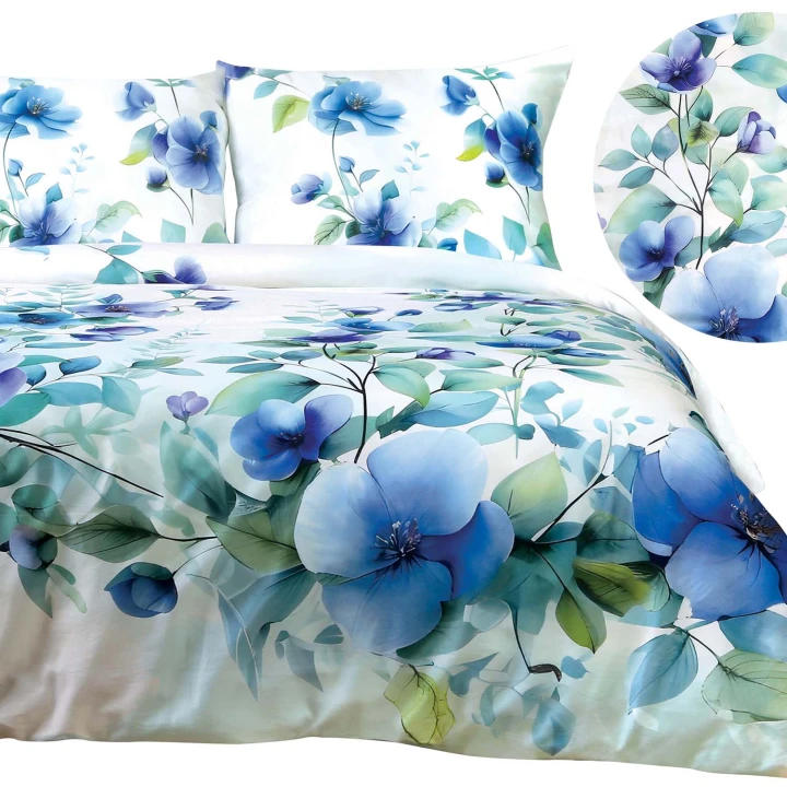 Pościel satynowa bawełniana SATYNLOVE PREMIUM 160x200 cm z poszwą na zamek 2x70x80 cm OEKO-TEX