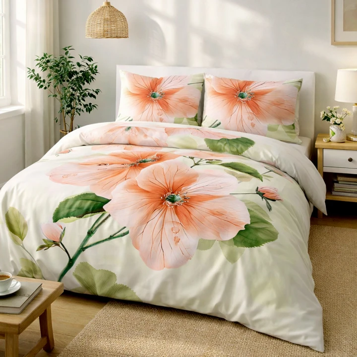 Pościel satynowa bawełniana SATYNLOVE PREMIUM 160x200 cm z zamkiem, 100% bawełna, 200TC (2x70x80) eleganckie opakowanie
