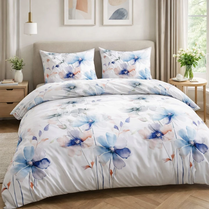 Pościel bawełniana satynowa SATYNLOVE 160x200 + 2x70x80 cm. zamek błyskawiczny, 100% bawełna, eleganckie opakowanie