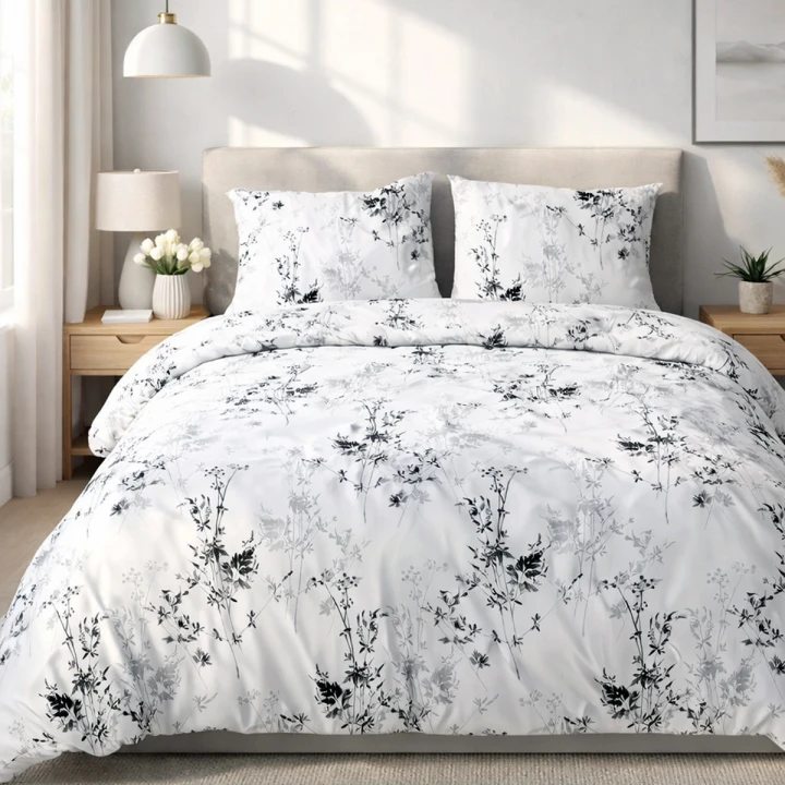 Pościel satynowa bawełniana SATYNLOVE 160x200 + 2x70x80 cm z zamkiem, 100% bawełna
