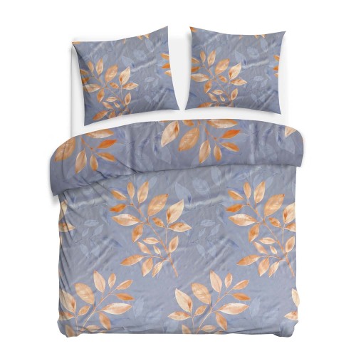 Pościel bawełniana CottonLove 160x200 cm z dwoma poszewkami 70x80 cm. 100% bawełna, zamek błyskawiczny, gramatura 110 g/m²