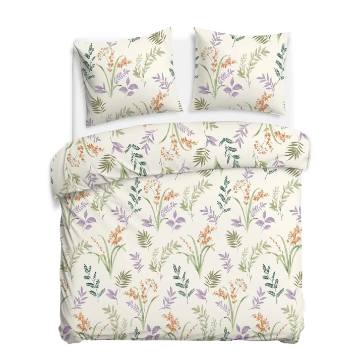 Pościel bawełniana COTTONLOVE 160x200 cm z zamkiem 100% bawełna 110 g/m² (poszwa 160x200 + 2 x 70x80)