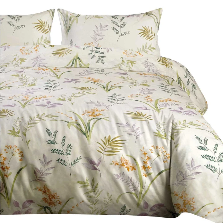 Pościel bawełniana COTTONLOVE 160x200 cm z zamkiem 100% bawełna 110 g/m² (poszwa 160x200 + 2 x 70x80)