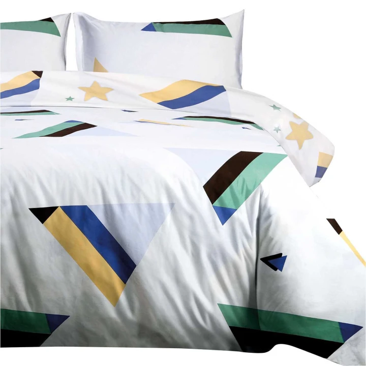 Pościel bawełniana CottonLove 160x200 cm z dwoma poszewkami 70x80 cm. 100% bawełna, zamek błyskawiczny
