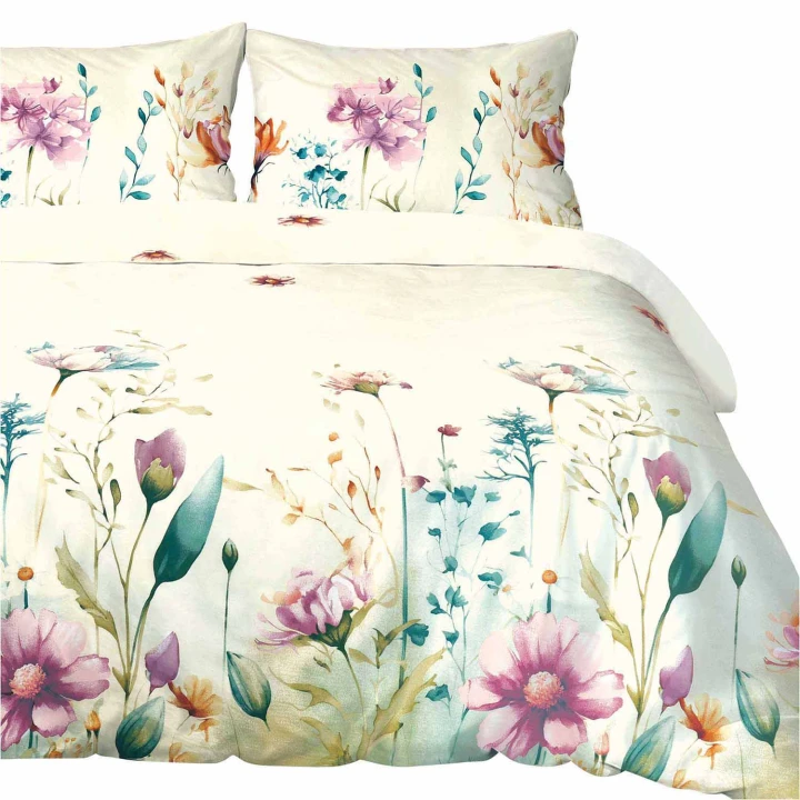 Pościel bawełniana COTTONLOVE 160x200 cm z zamkiem 100% bawełna, 2x70x80 cm