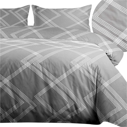 Pościel bawełniana CottonLove 160x200 cm z poszewkami 70x80 cm, 100% bawełna, zamek błyskawiczny, gęsty splot