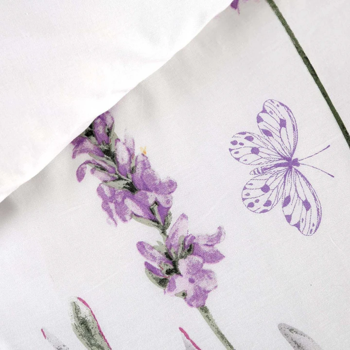 Pościel bawełniana COTTONLOVE 160x200 cm z poszewkami 70x80 cm, 100% bawełna, zamek błyskawiczny, gramatura 110 g/m²