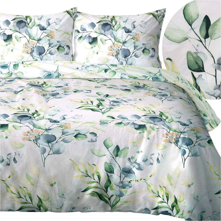 Pościel bawełniana CottonLove 160x200 cm. – komplet 100% bawełna, zamek błyskawiczny, 2x 70x80 cm