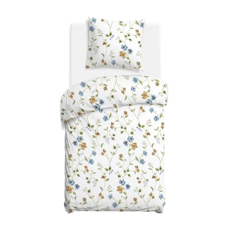 Pościel bawełniana CottonLove 140x200 + 70x80 cm — komplet 100% bawełna, zamek błyskawiczny