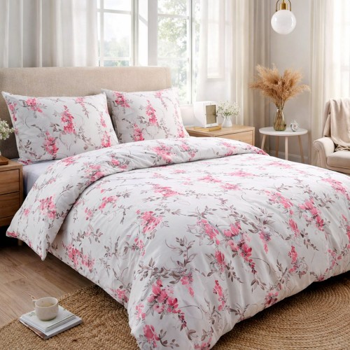 Pościel bawełniana COTTONLOVE 140x200 + 70x80 cm 100% bawełna, zamek błyskawiczny