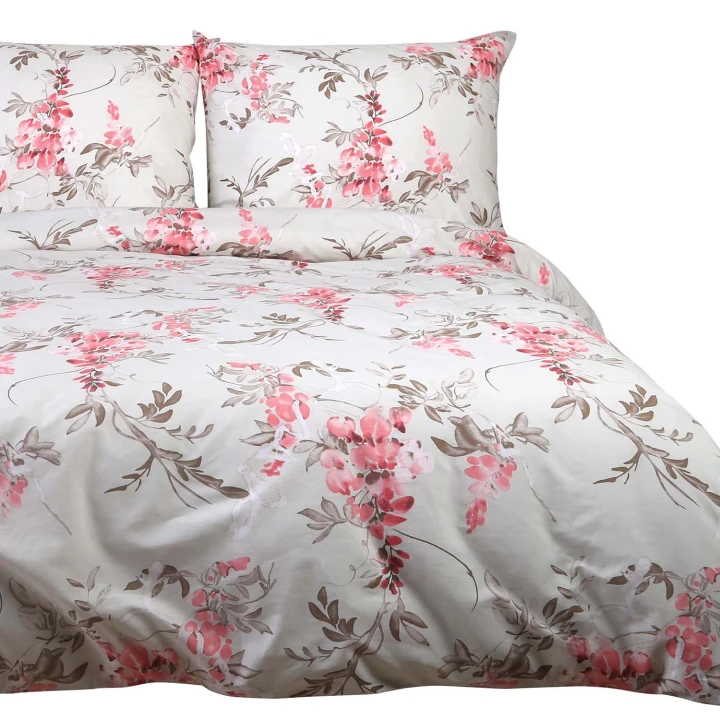 Pościel bawełniana COTTONLOVE 140x200 + 70x80 cm 100% bawełna, zamek błyskawiczny