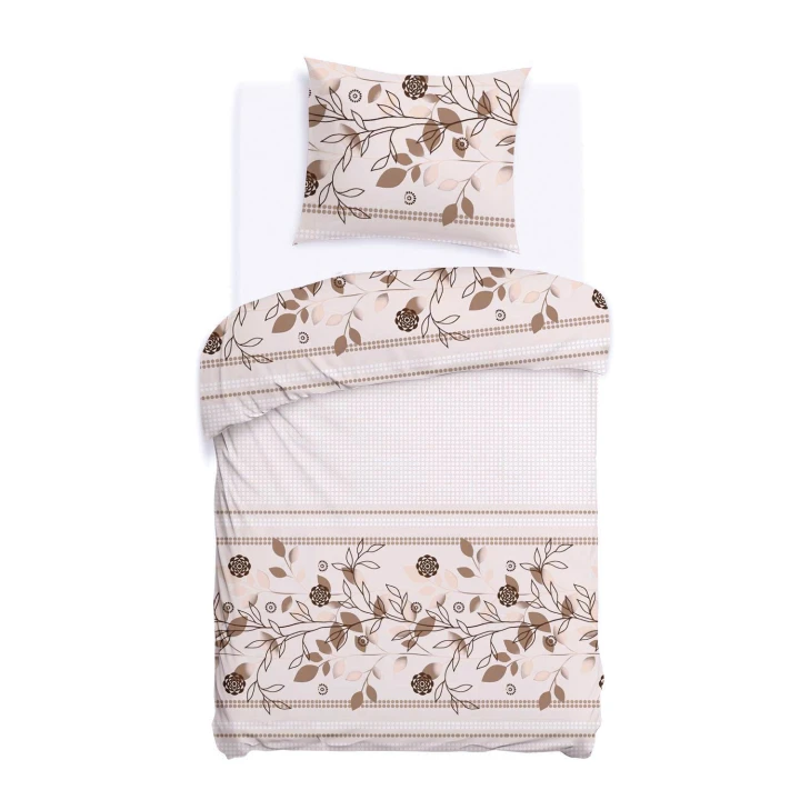 Pościel bawełniana COTTONLOVE 140x200 + 70x90 cm — 100% bawełna, zamek błyskawiczny