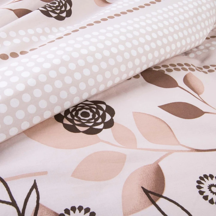 Pościel bawełniana COTTONLOVE 140x200 + 70x90 cm — 100% bawełna, zamek błyskawiczny