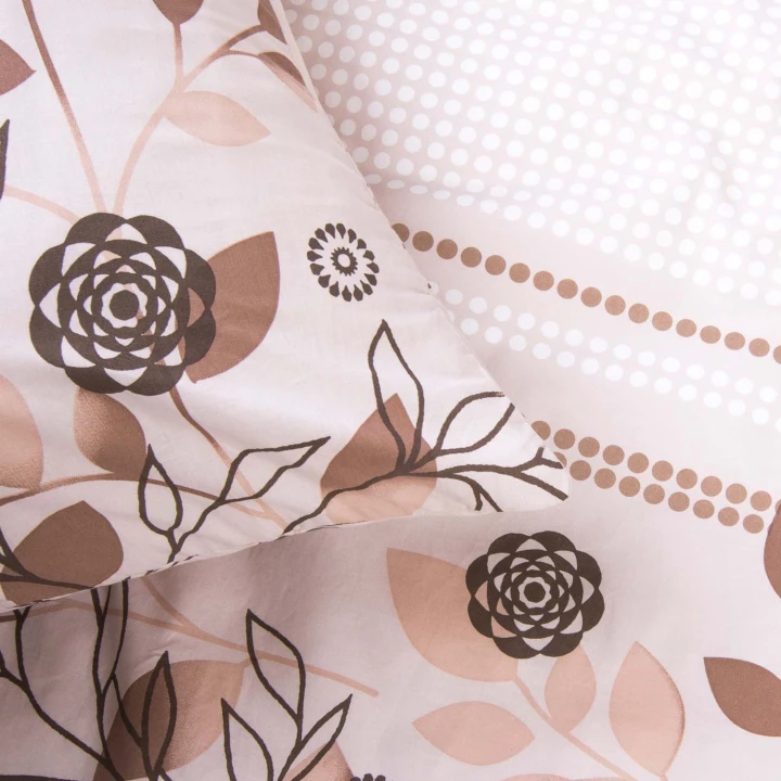 Pościel bawełniana COTTONLOVE 140x200 + 70x90 cm — 100% bawełna, zamek błyskawiczny