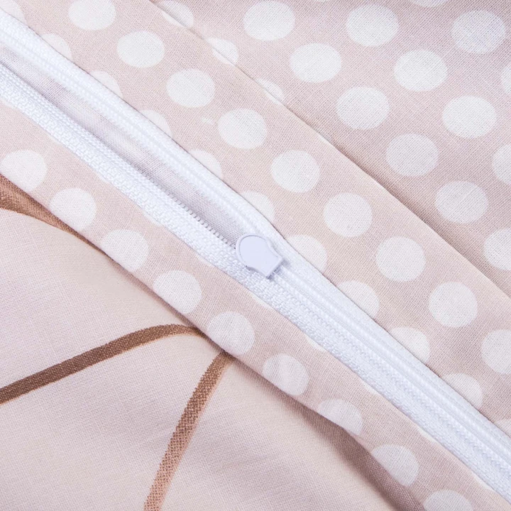 Pościel bawełniana COTTONLOVE 140x200 + 70x90 cm — 100% bawełna, zamek błyskawiczny