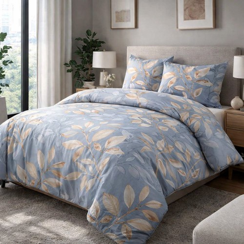 Pościel bawełniana Cottonlove 140x200 + 70x80 cm – 100% bawełna, zamek błyskawiczny, gęsty splot, miękka i trwała
