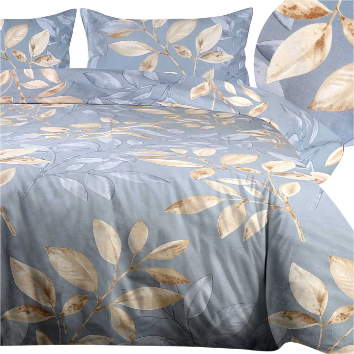 Pościel bawełniana Cottonlove 140x200 + 70x80 cm – 100% bawełna, zamek błyskawiczny, gęsty splot, miękka i trwała