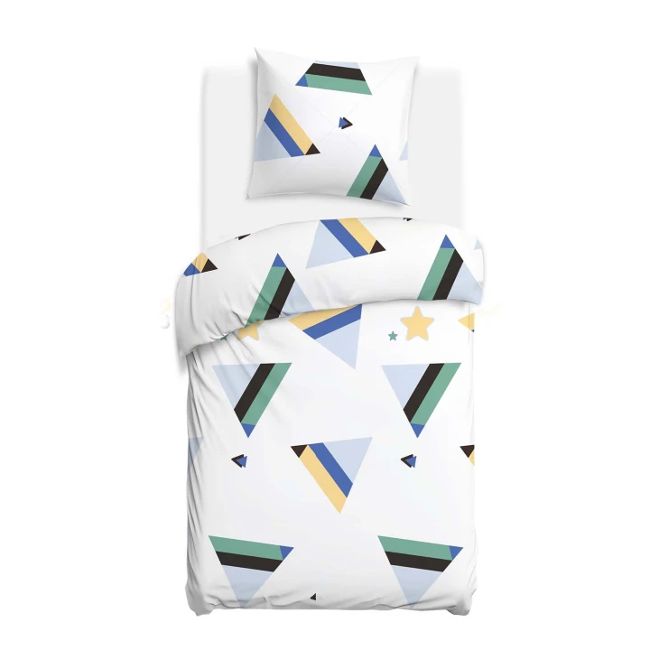 Pościel bawełniana COTTONLOVE 140x200 + 70x80 cm – zestaw 100% bawełna, zamek błyskawiczny, wzór 71497/1