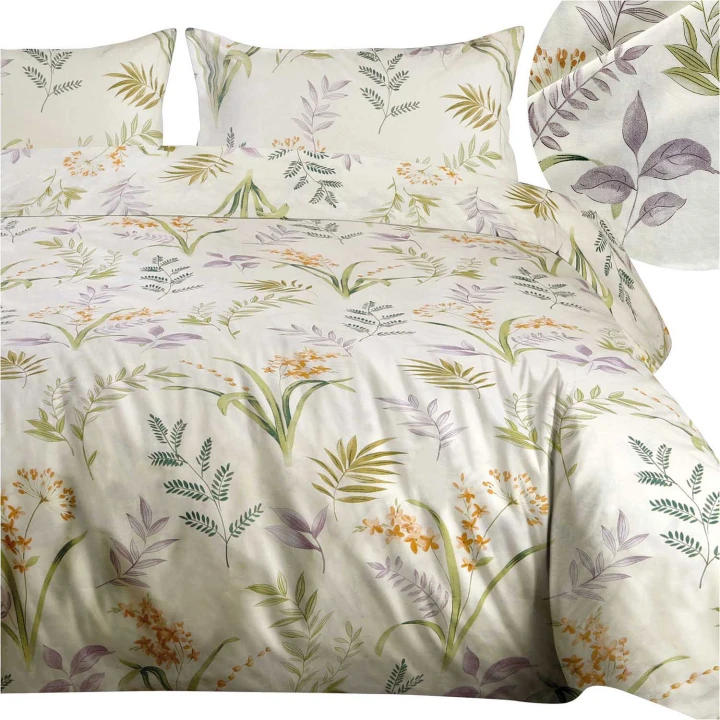 Pościel bawełniana COTTONLOVE 140x200 + 70x80 cm, 100% cotton, zamek błyskawiczny, miękka i trwała