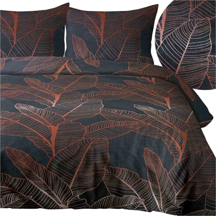 Pościel bawełniana COTTONLOVE 180x200 cm z zamkiem 100% bawełna 2x70x80 cm