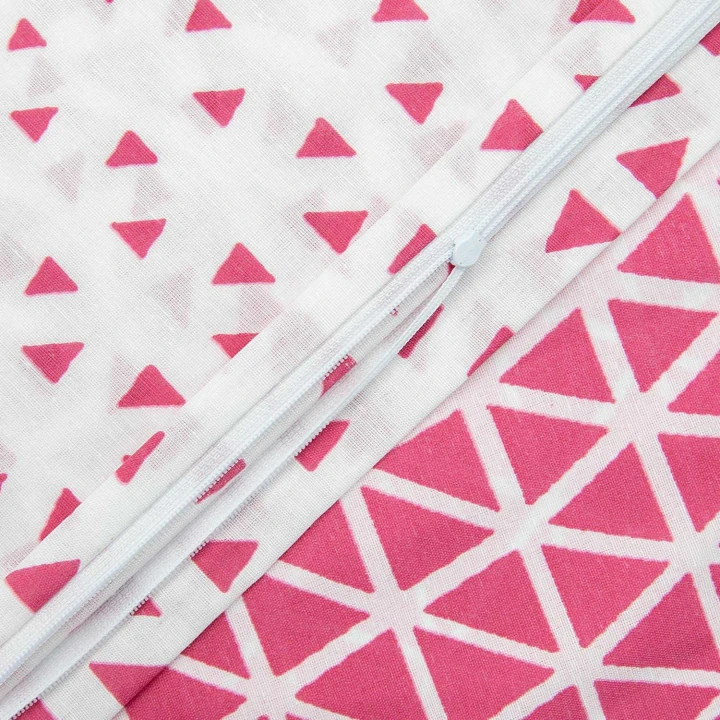 Pościel bawełniana Ranforce MILANO Pink 200x220 cm z zamkiem 2x70x80 CottonLove Exclusive